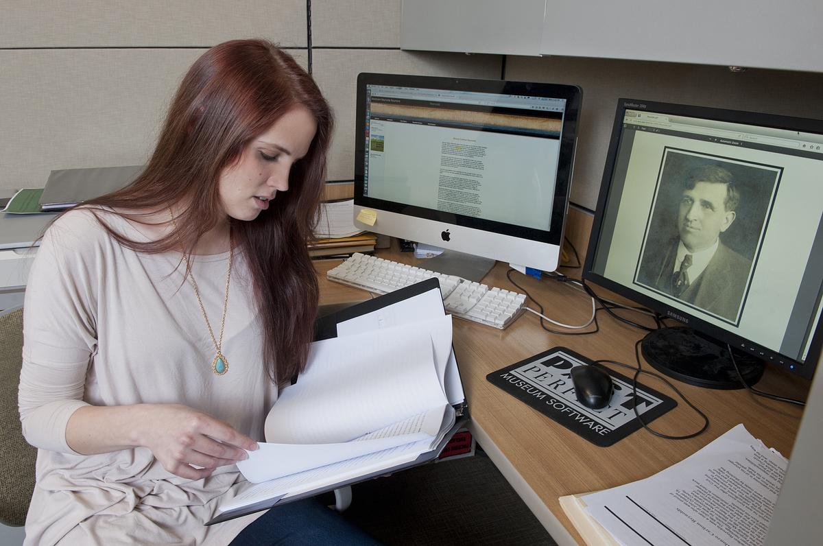 Person studying at home