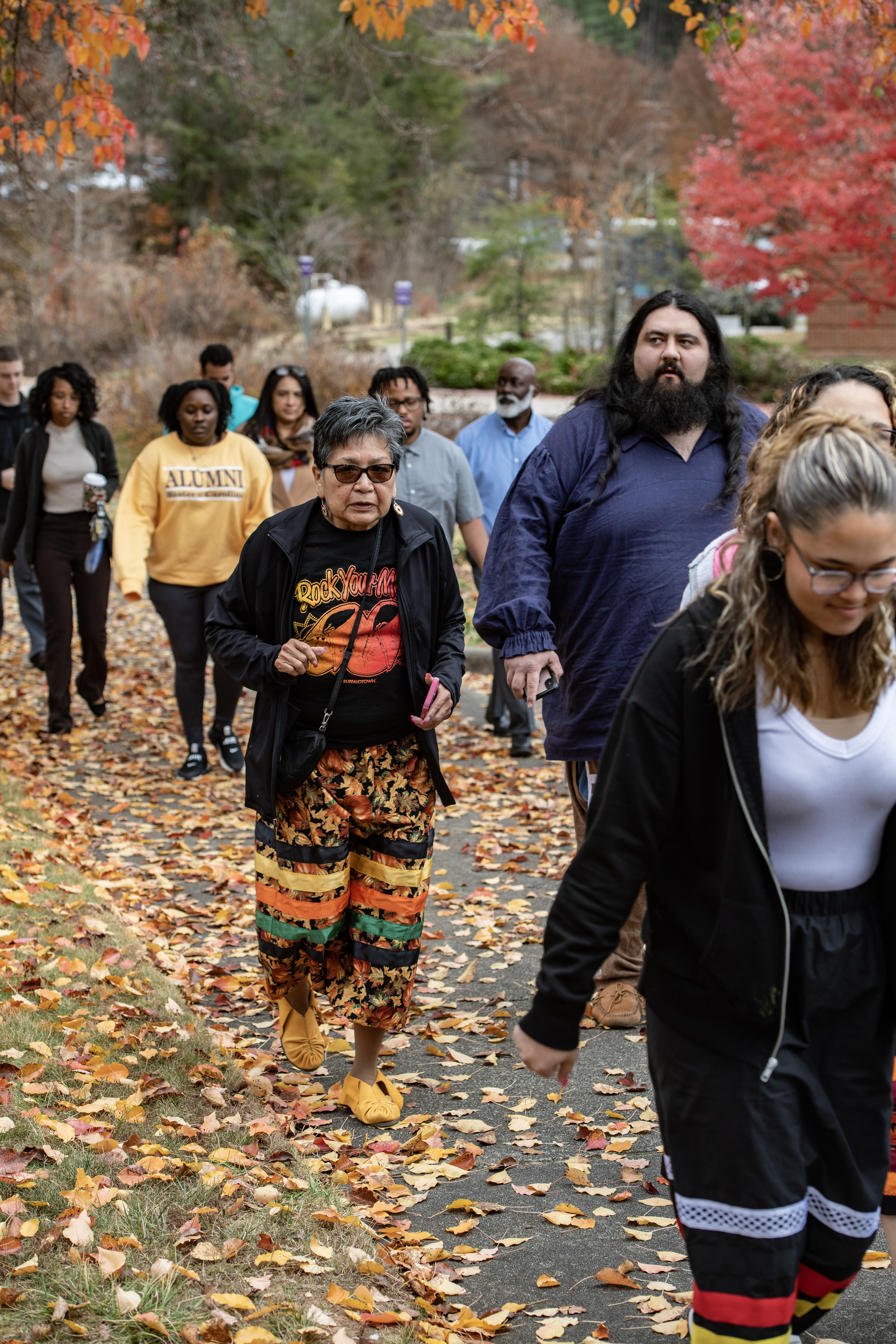 Participants during a past Rock Your Mocs event on campus