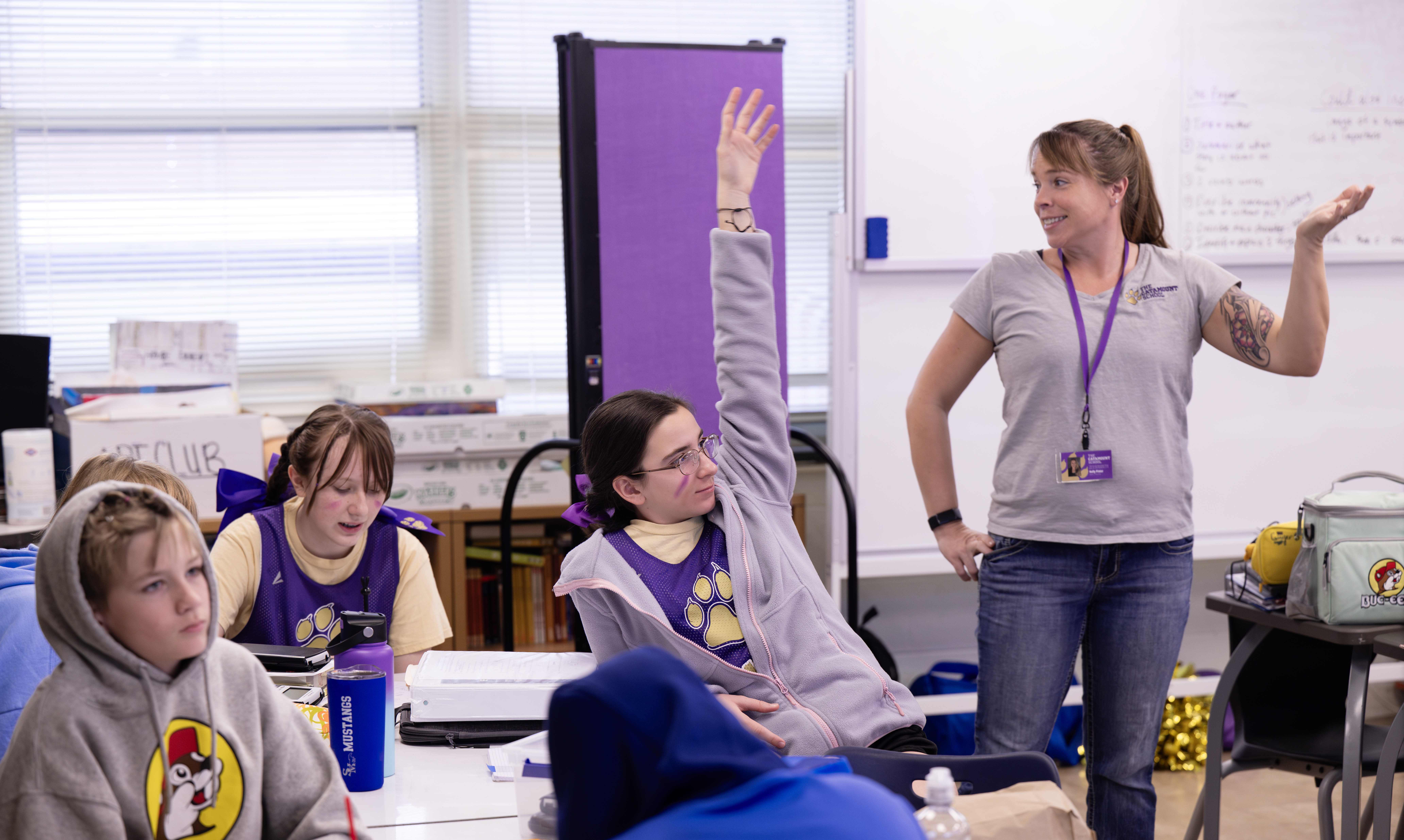 Students at The Catamount School participate in class