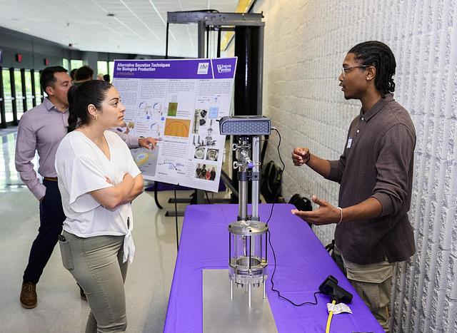 Student presents capstone project