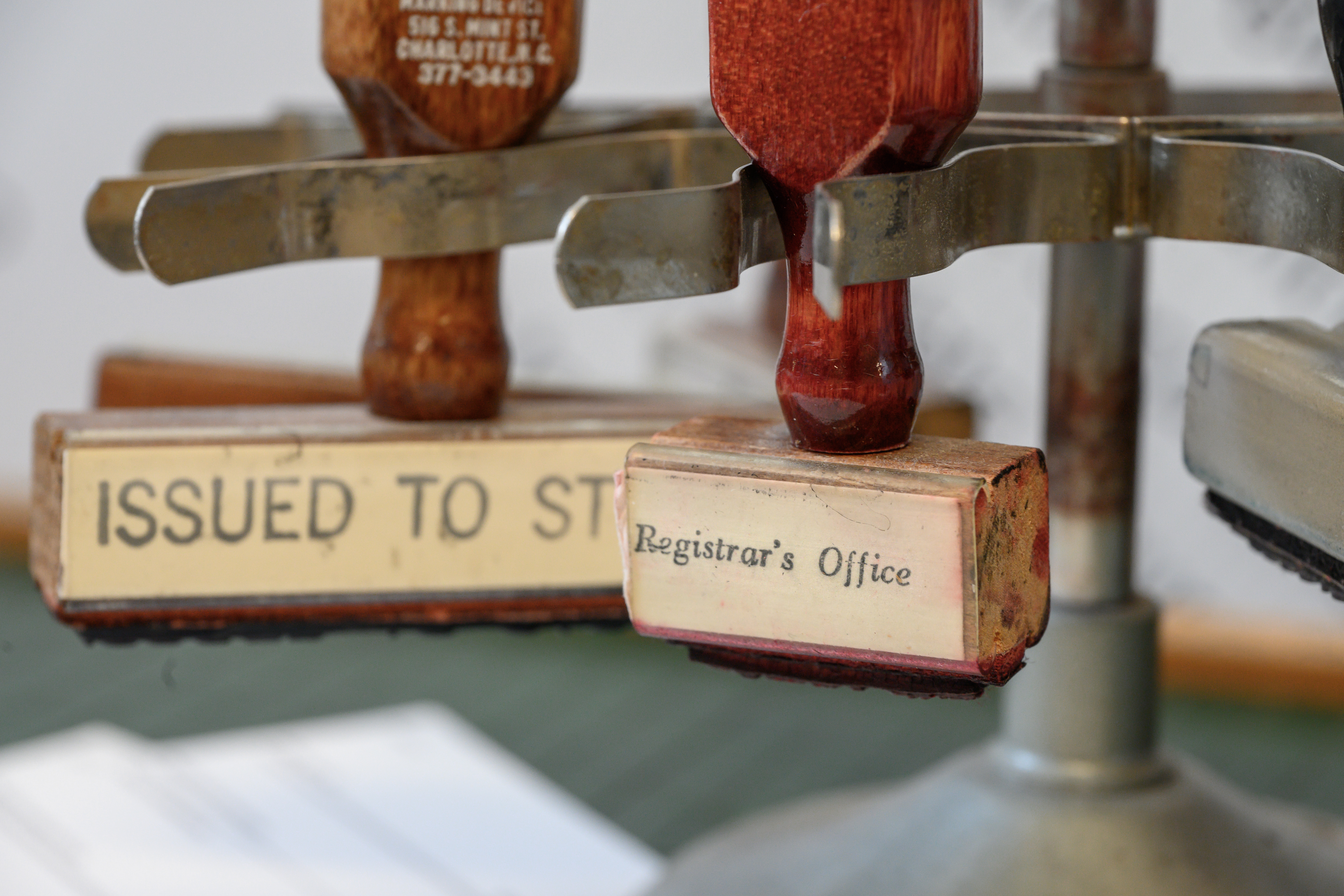 Registrar stamps