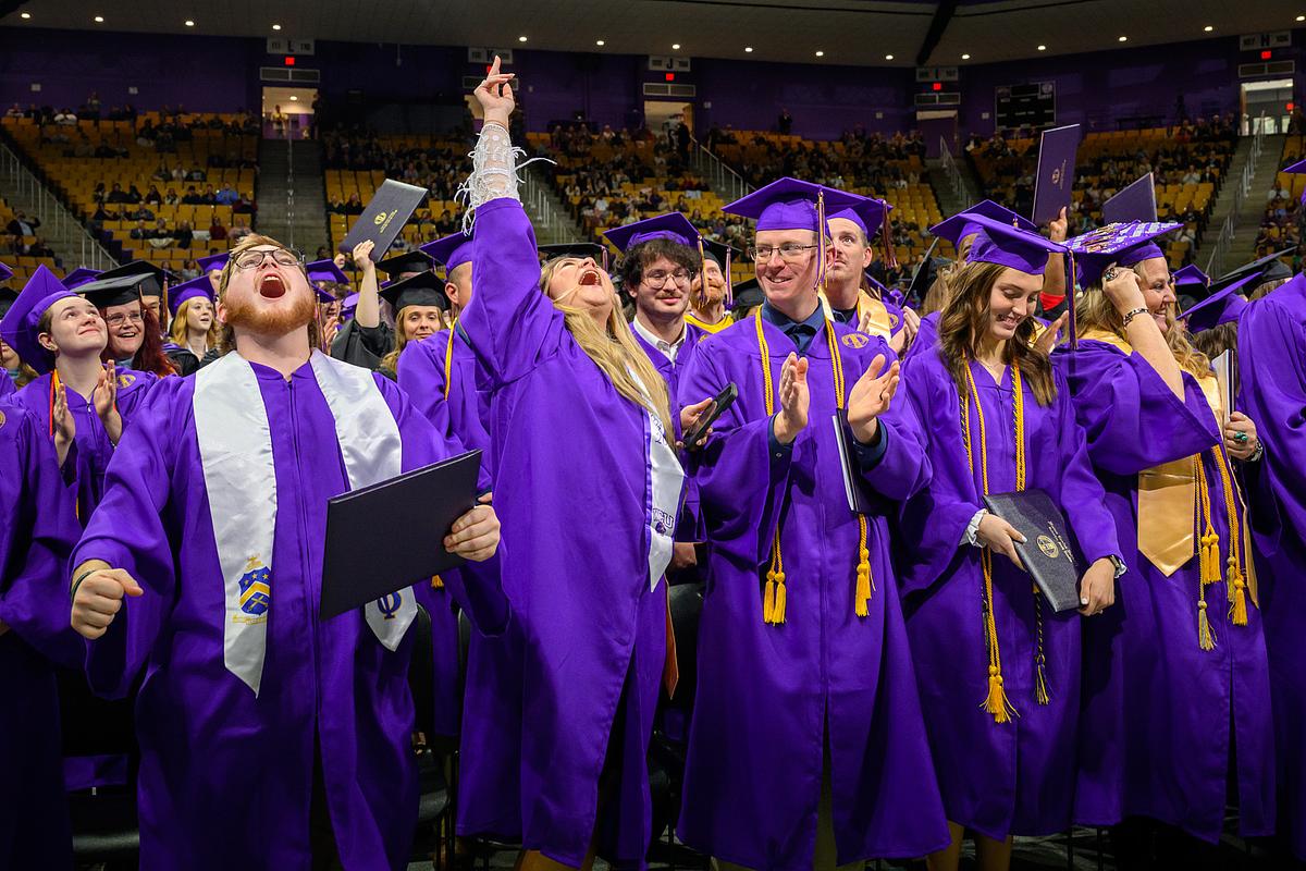 Students Celebrating at Commencement