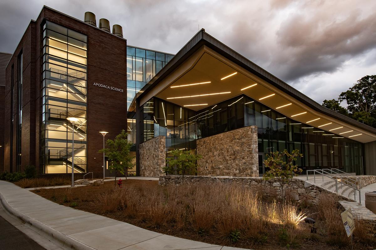 Apodaca building at sunset