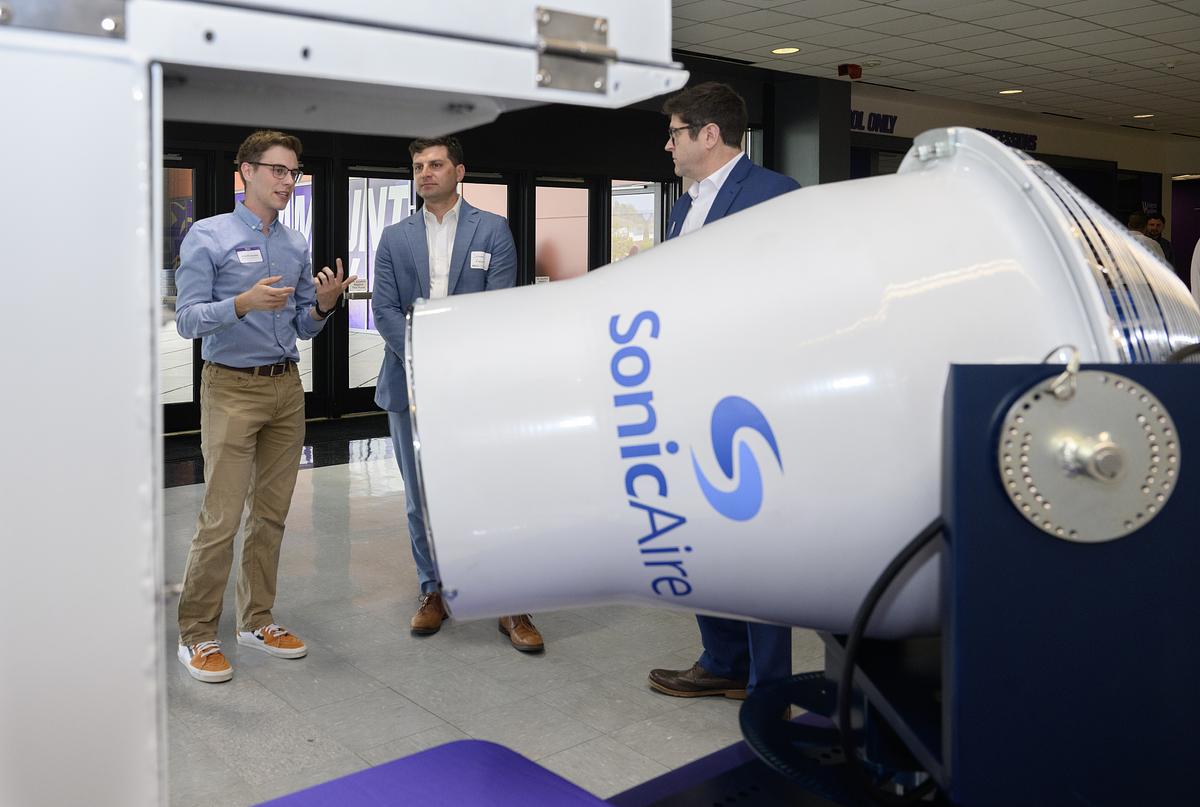 Students present project at the engineering capstone symposium