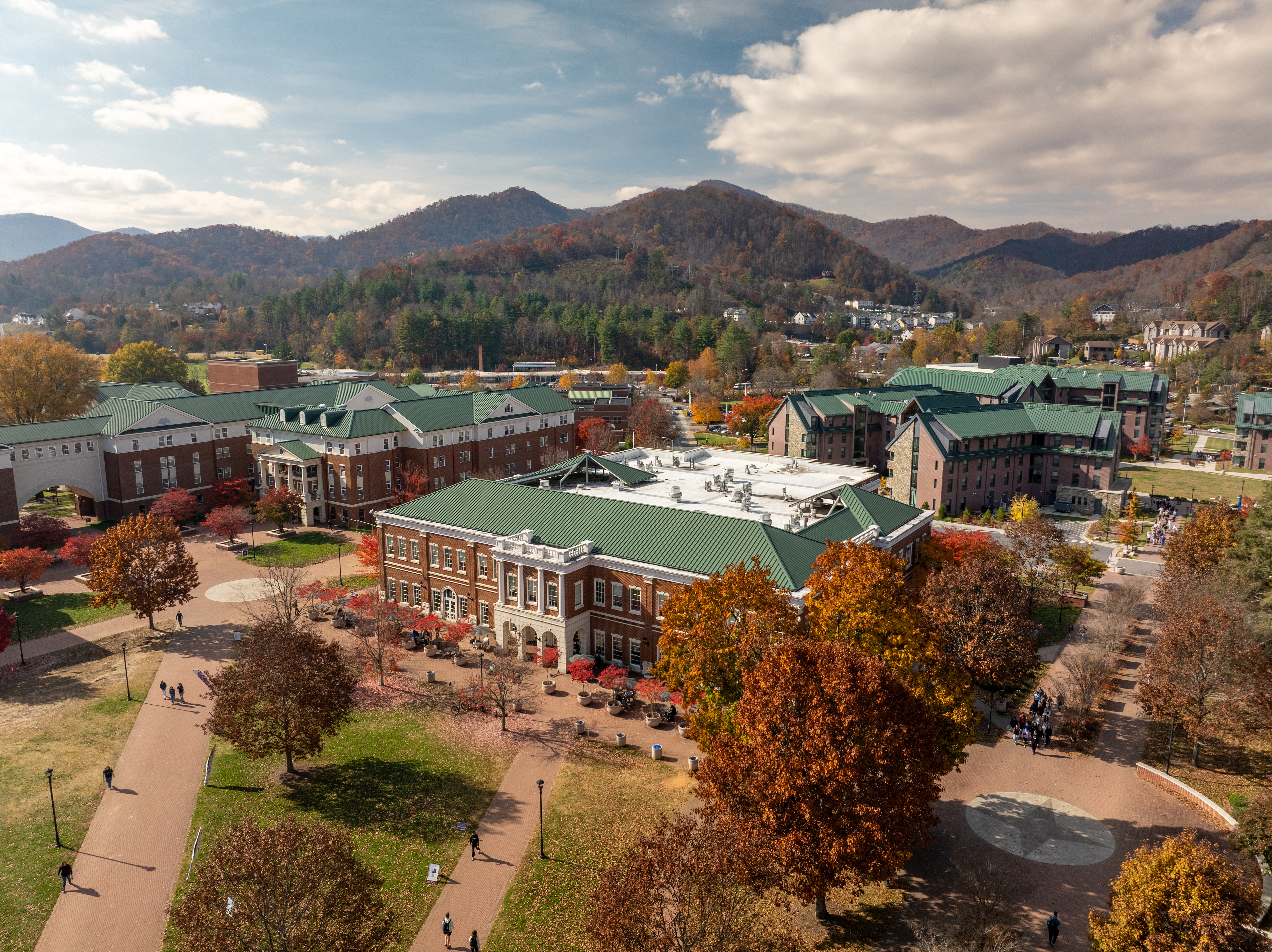 Drone photo of campus