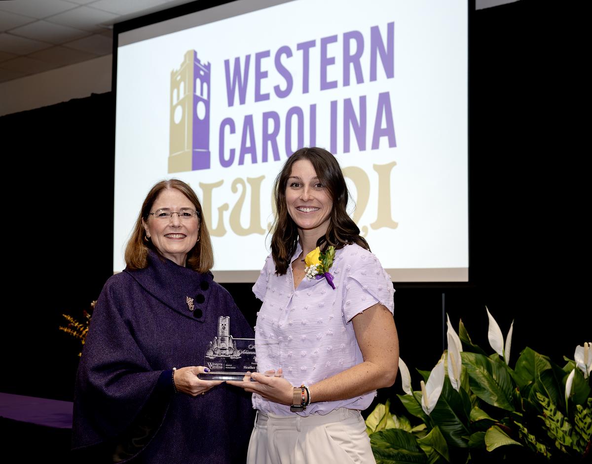 Heather Smith accepts her award
