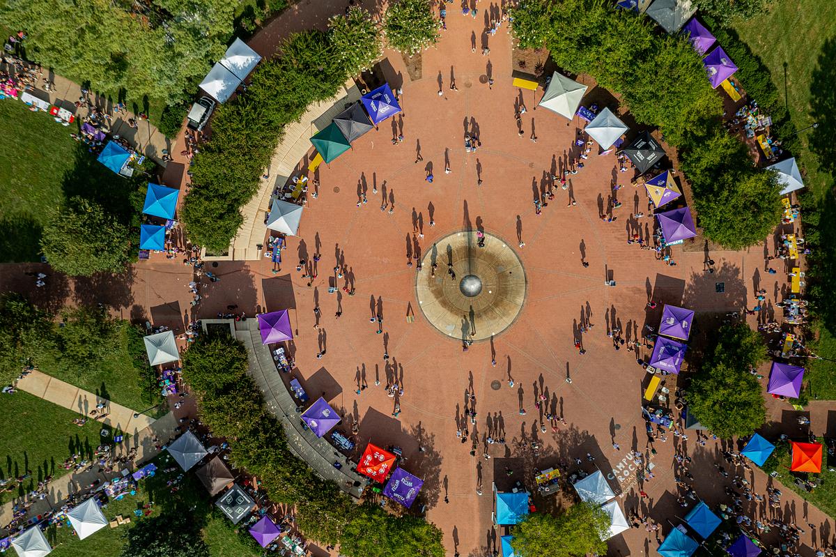 Aerial view of WCU Campus