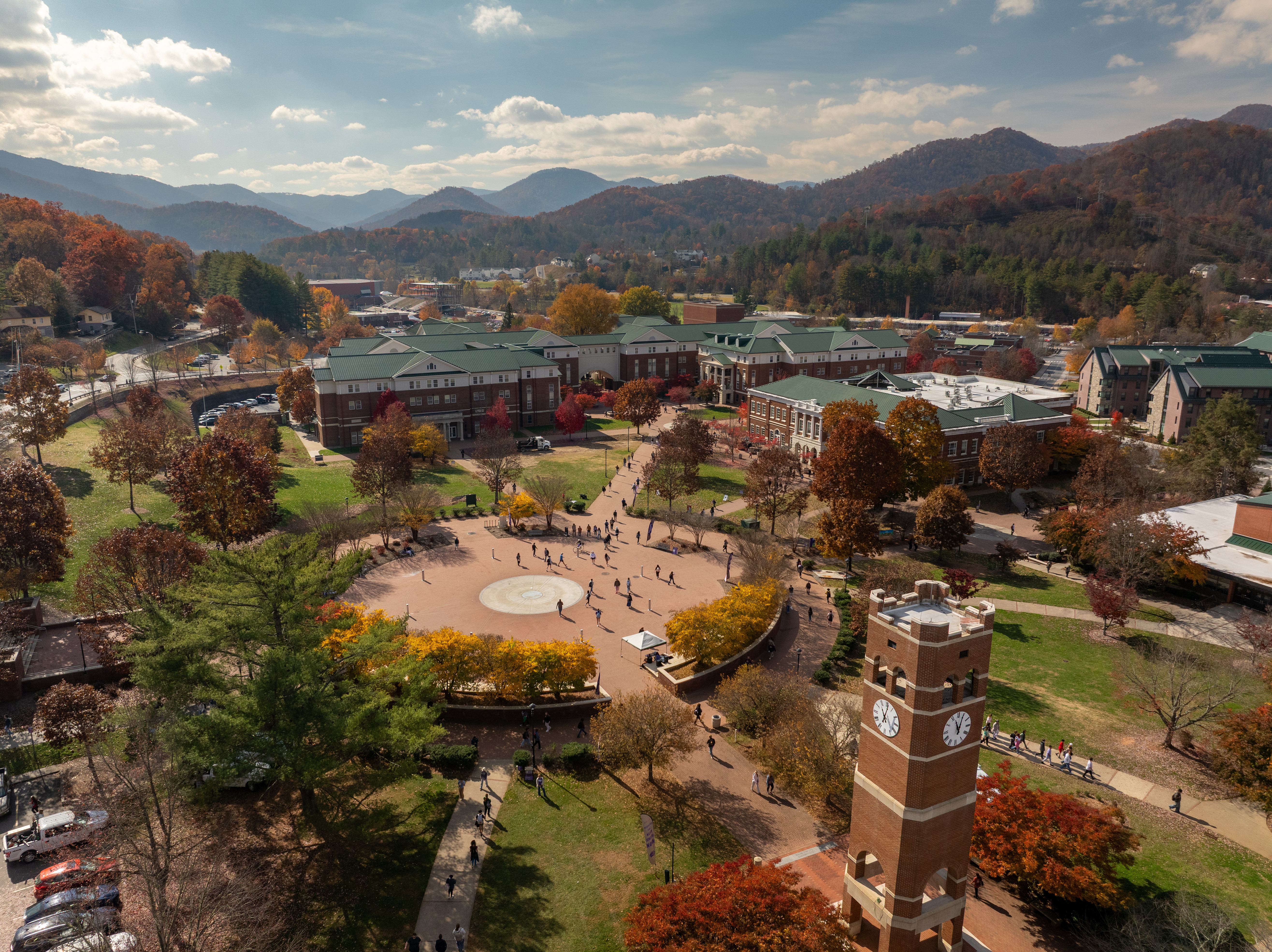 Drone photo of campus