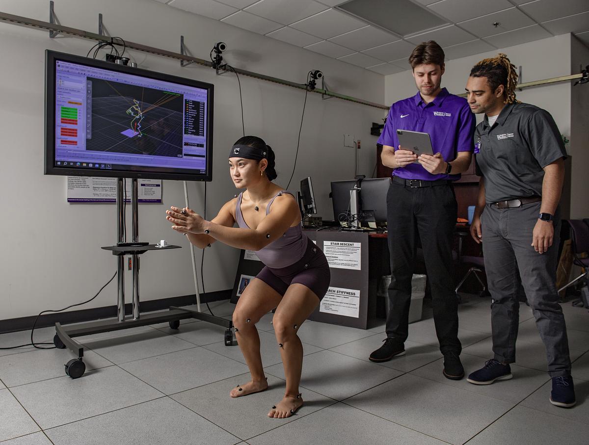 Students training in the Human Movement Simulation Lab