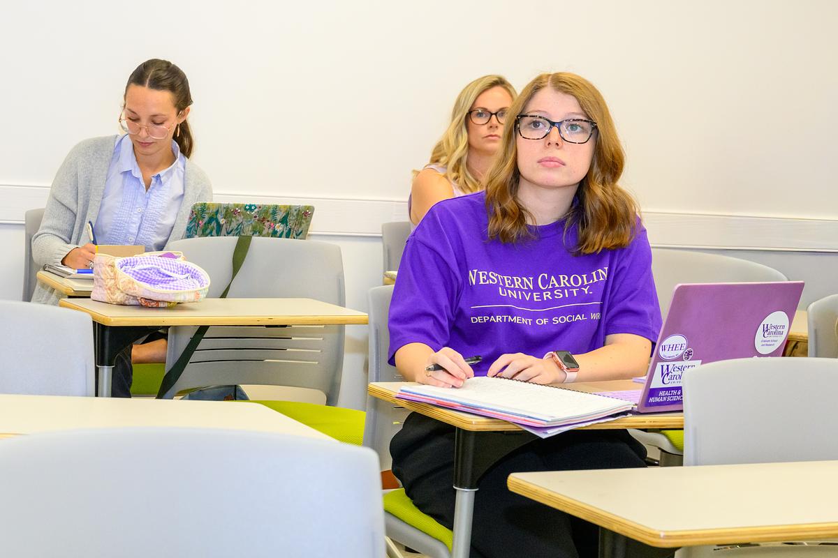 Social Work student in class