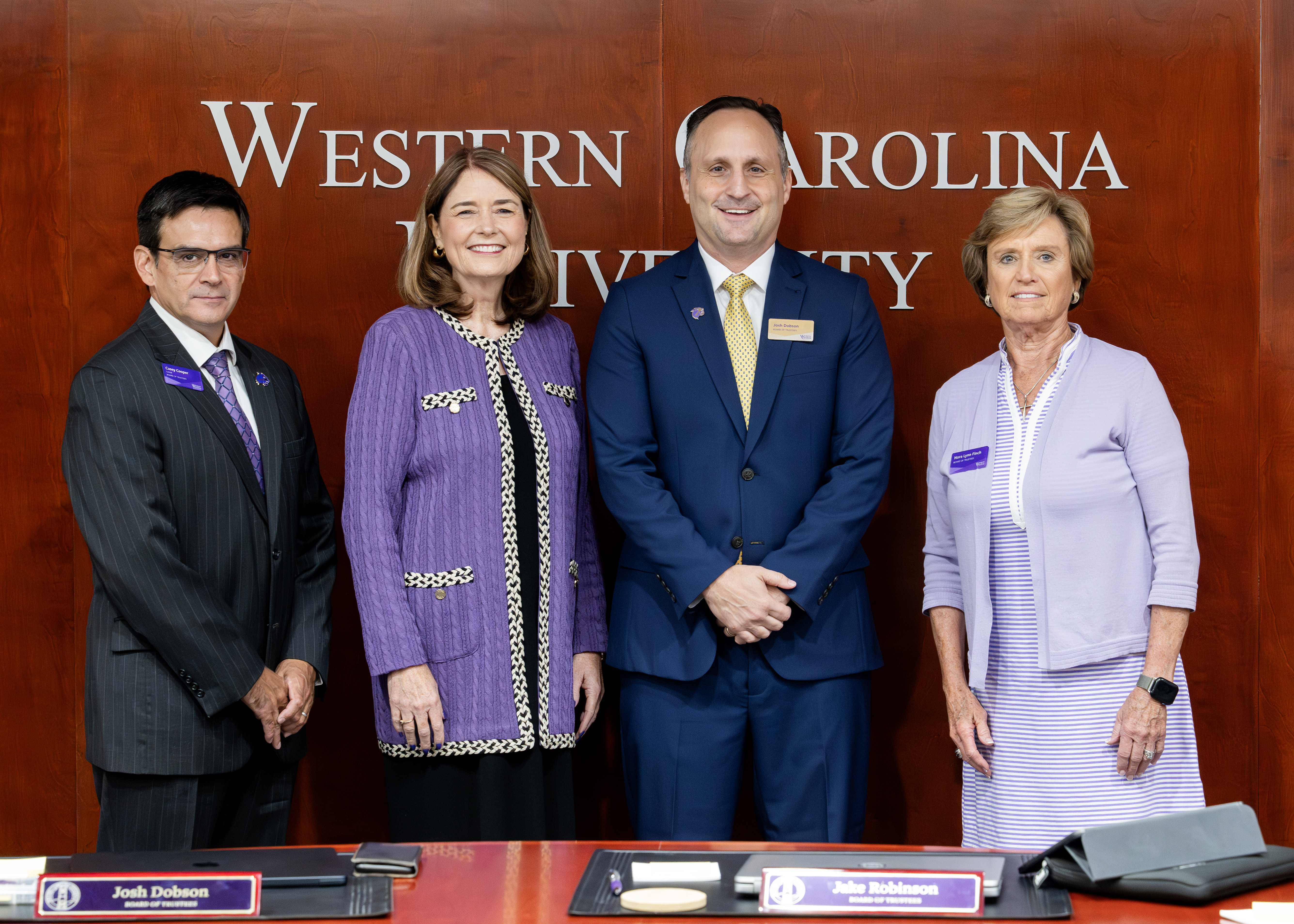 Casey Cooper, Chancellor Kelli R. Brown, Josh Dobson and Nora Lynn Finch