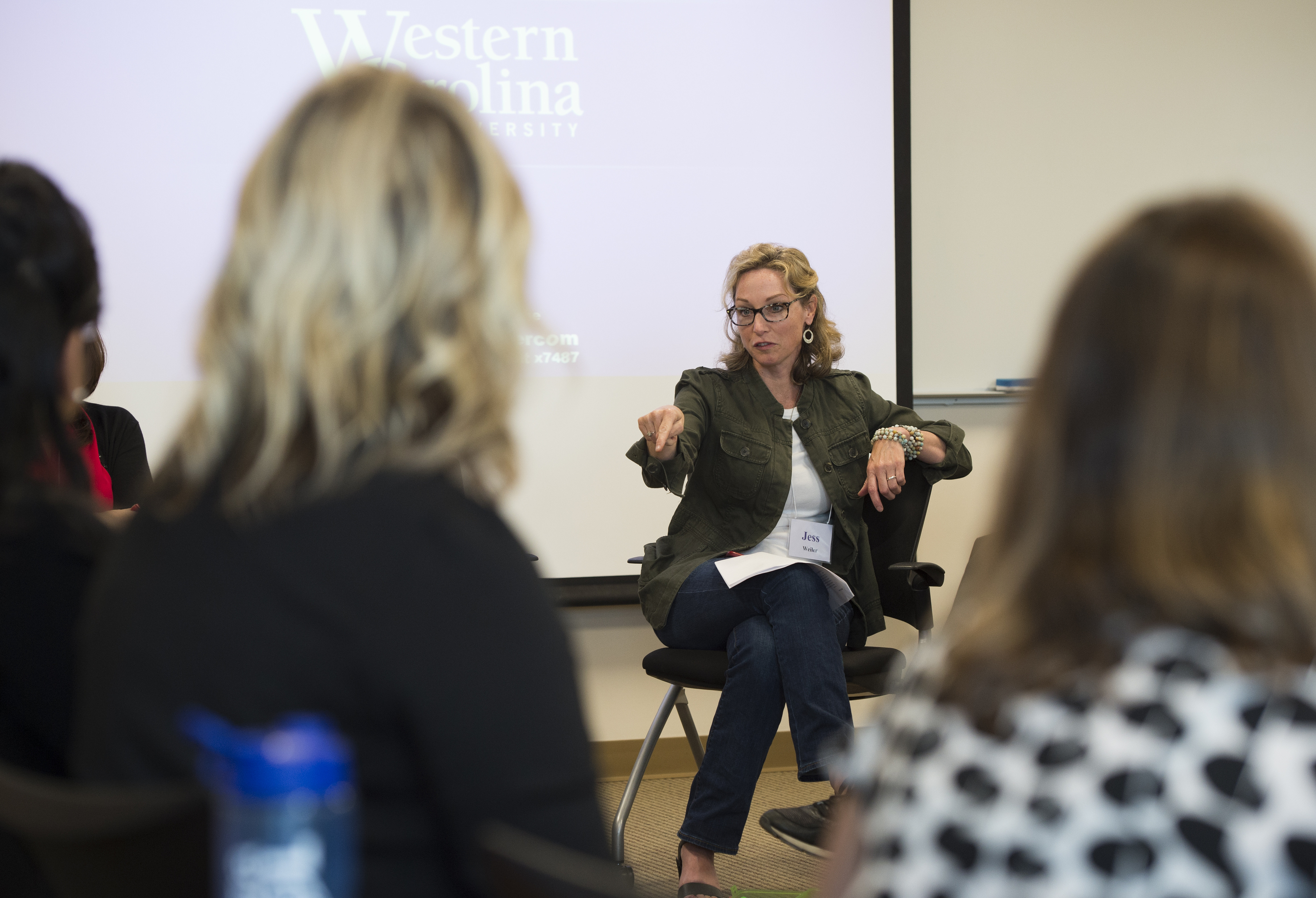 Jess Weiler in class