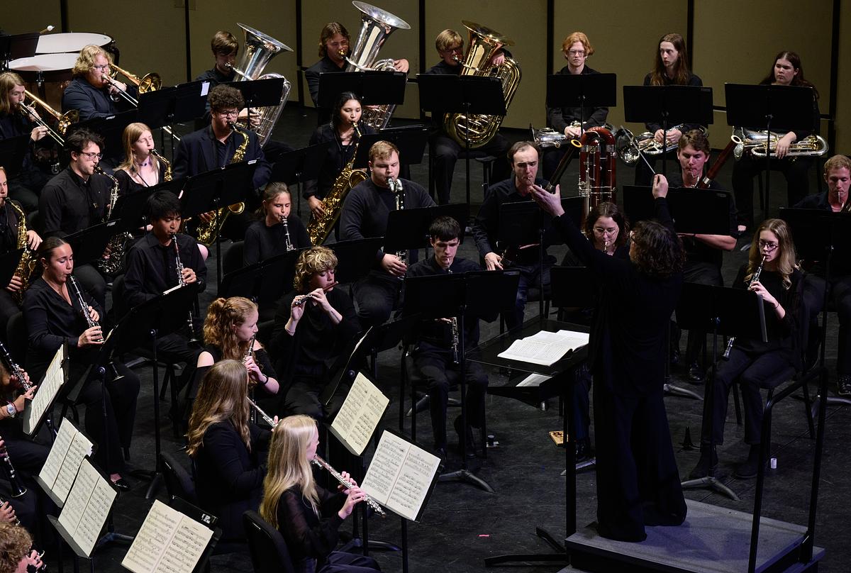 Students performing in concert