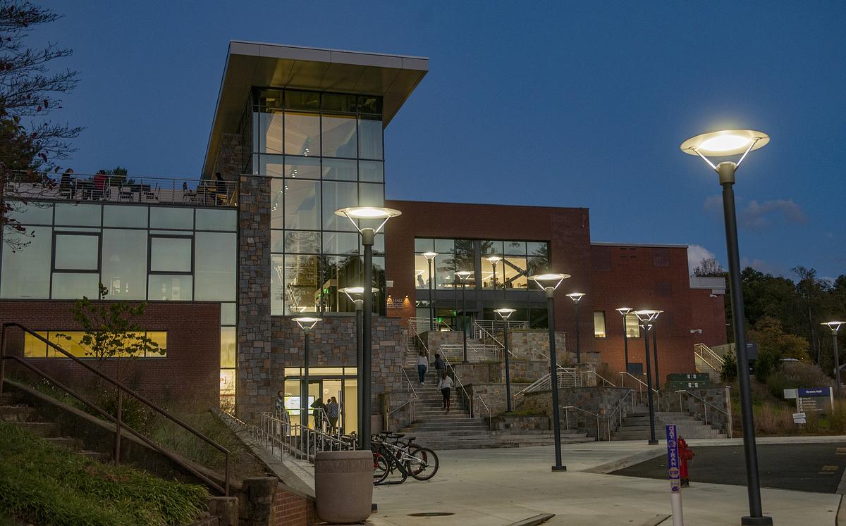 Brown Hall at Night