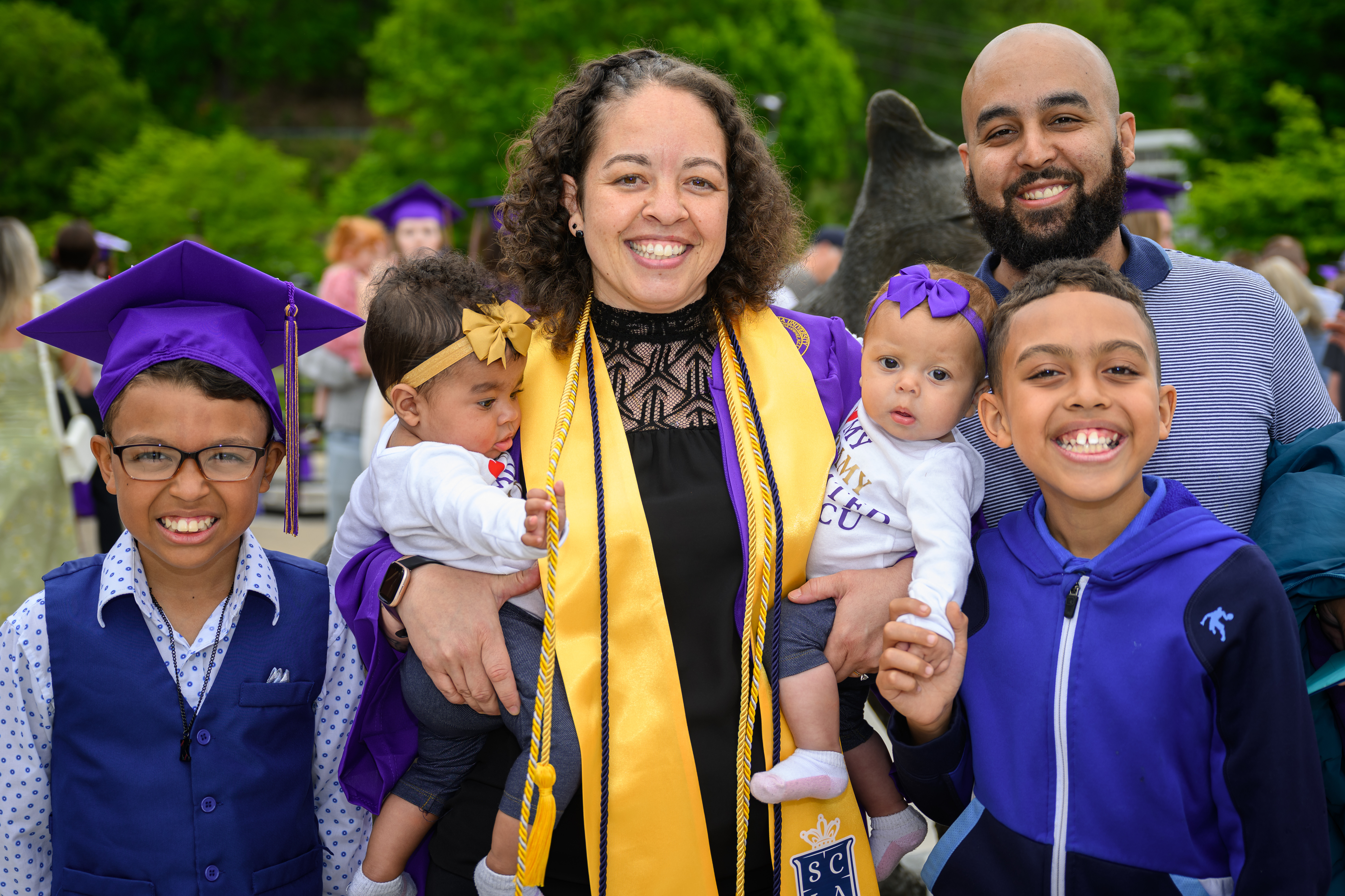 Graduatin spring 2025 student with family