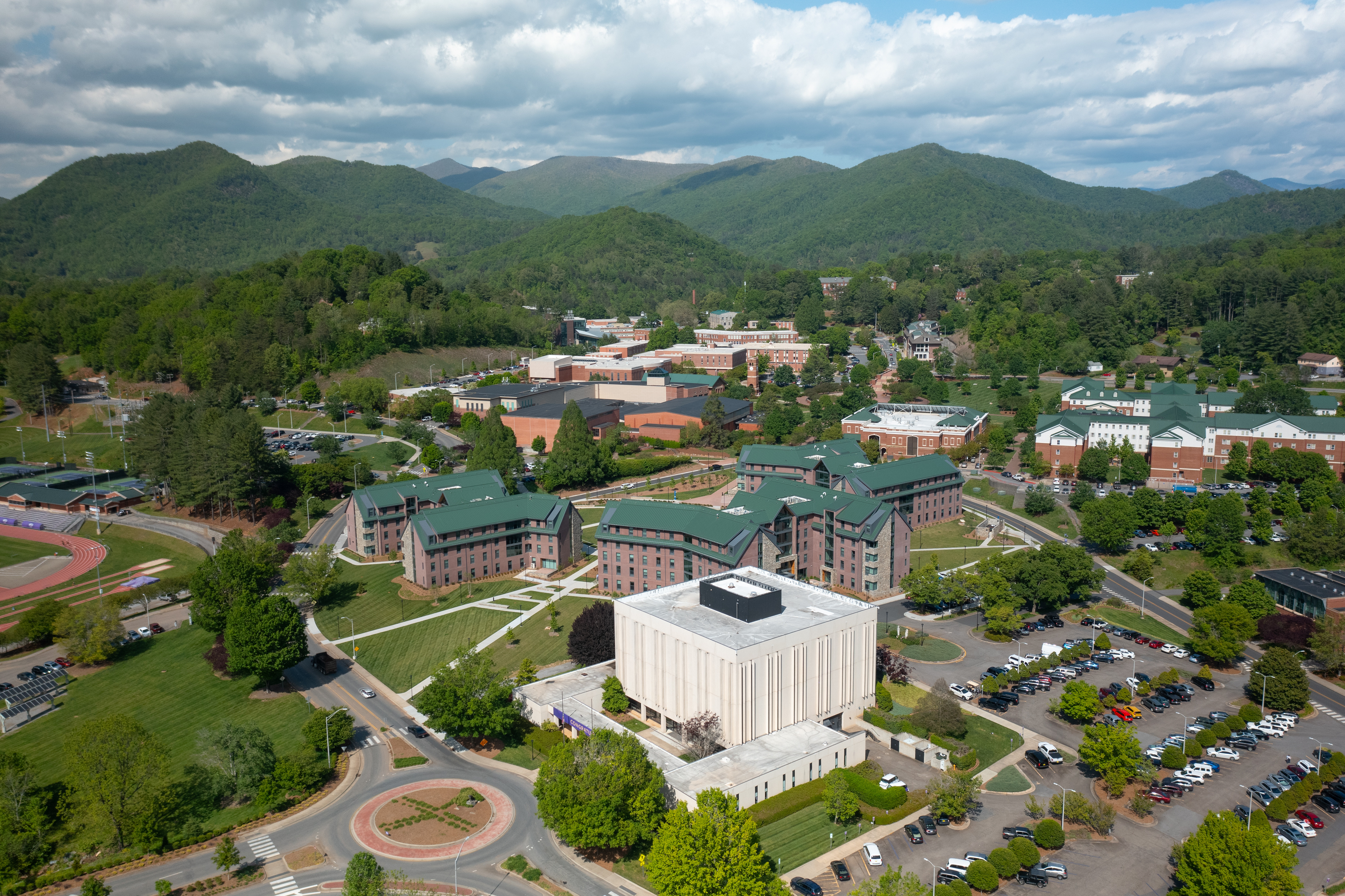 Drone photo of campus