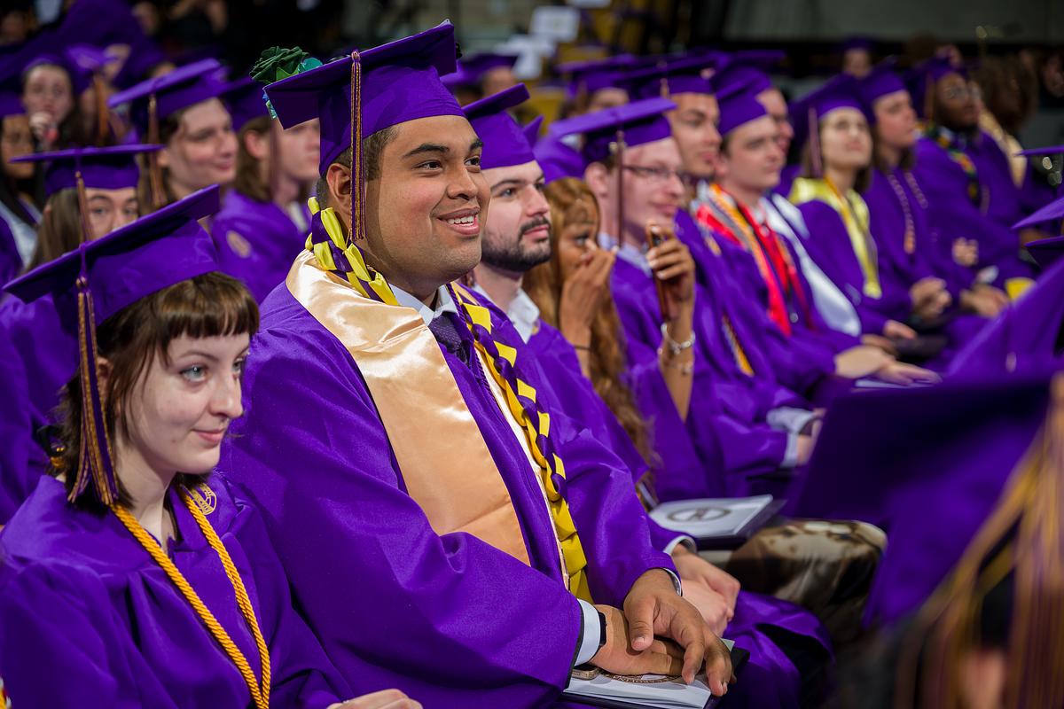 Students at commencement