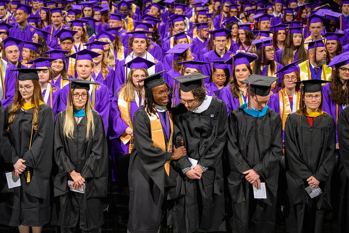 Students at Commencement
