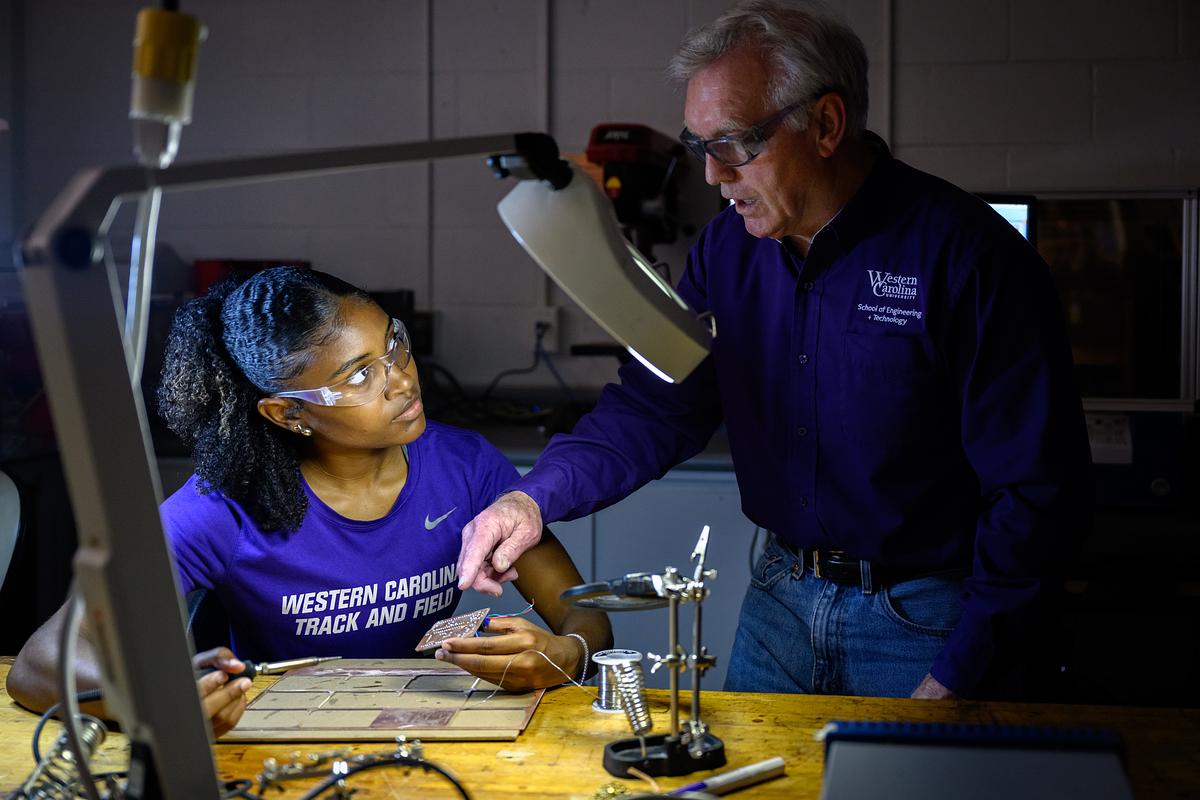 CET Student and professor