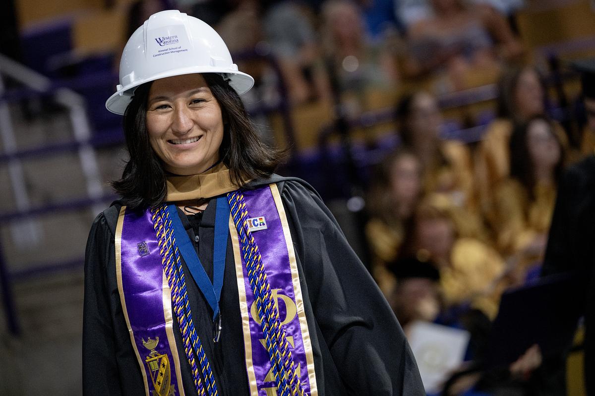 engineering student at commencement