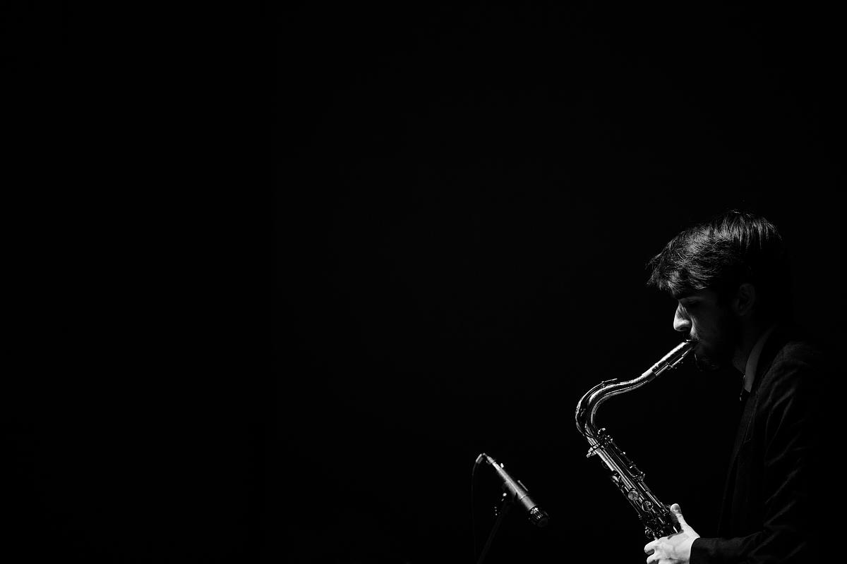 student playing instrument