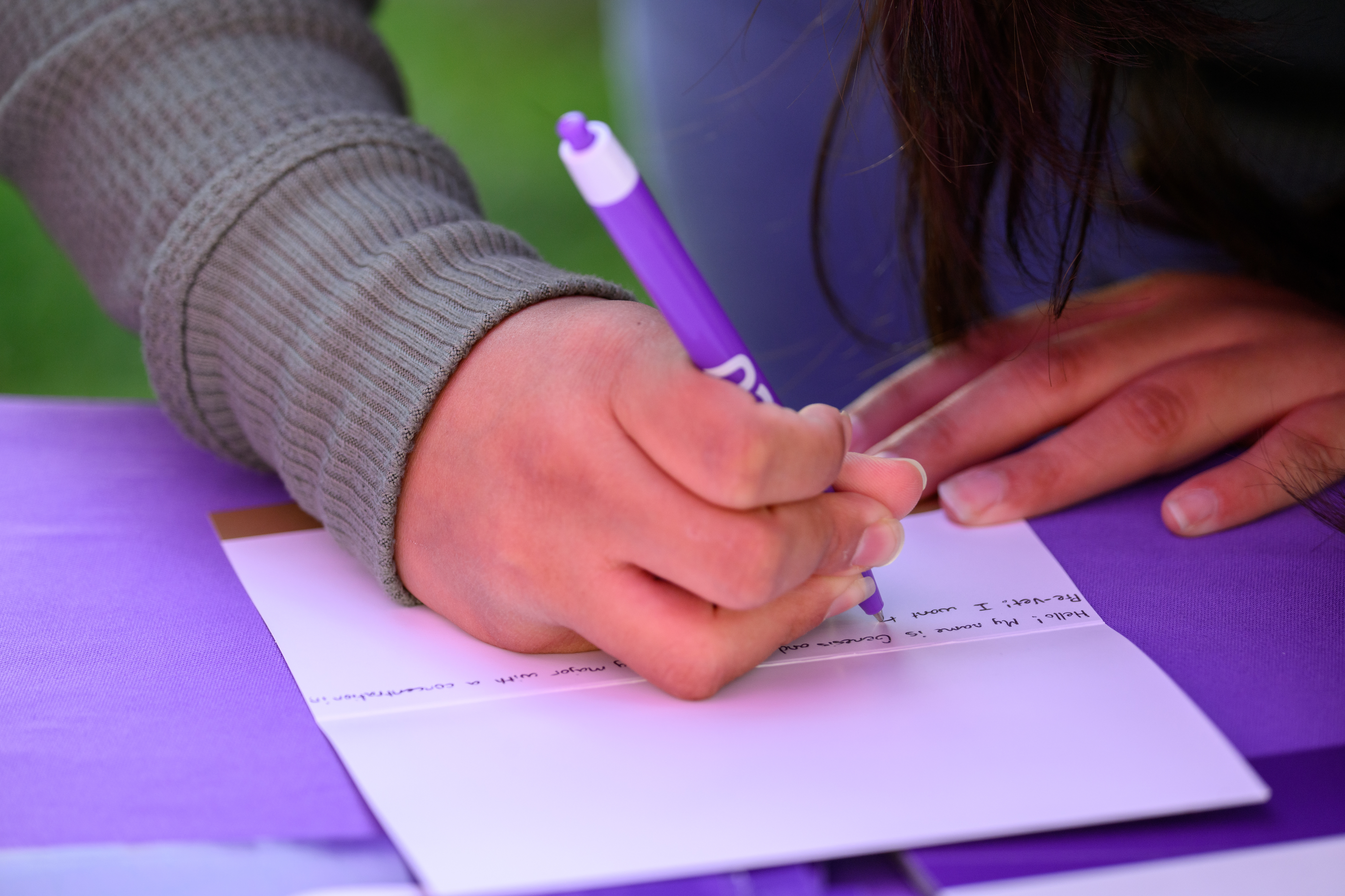 Alumni Tower with fall foliage around the mountainside