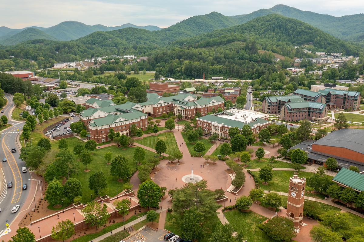 Aerial view of WCU