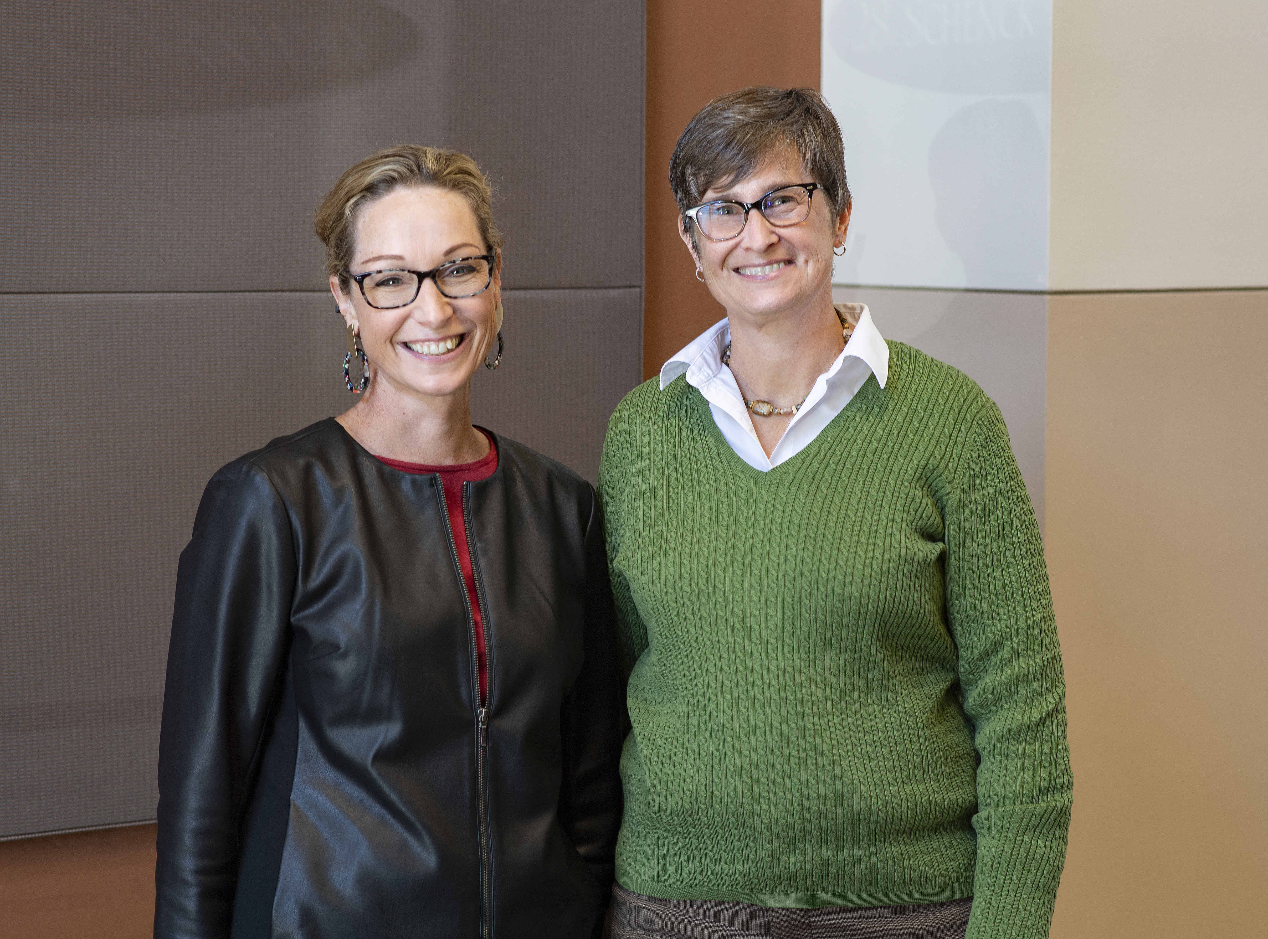 Heidi Von Dohlen (right) with Jess Weiler, associate professor in educational leadership